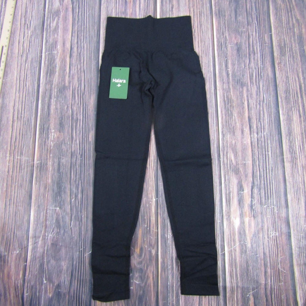 Halara NEW NWT Womens XS Navy Blue Leggings Butt Scrunch Yoga Gym Workout 7/8